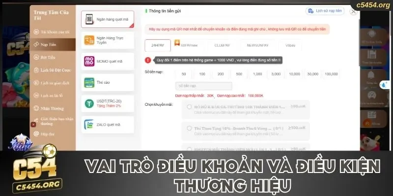 Vai trò điều khoản và điều kiện thương hiệu